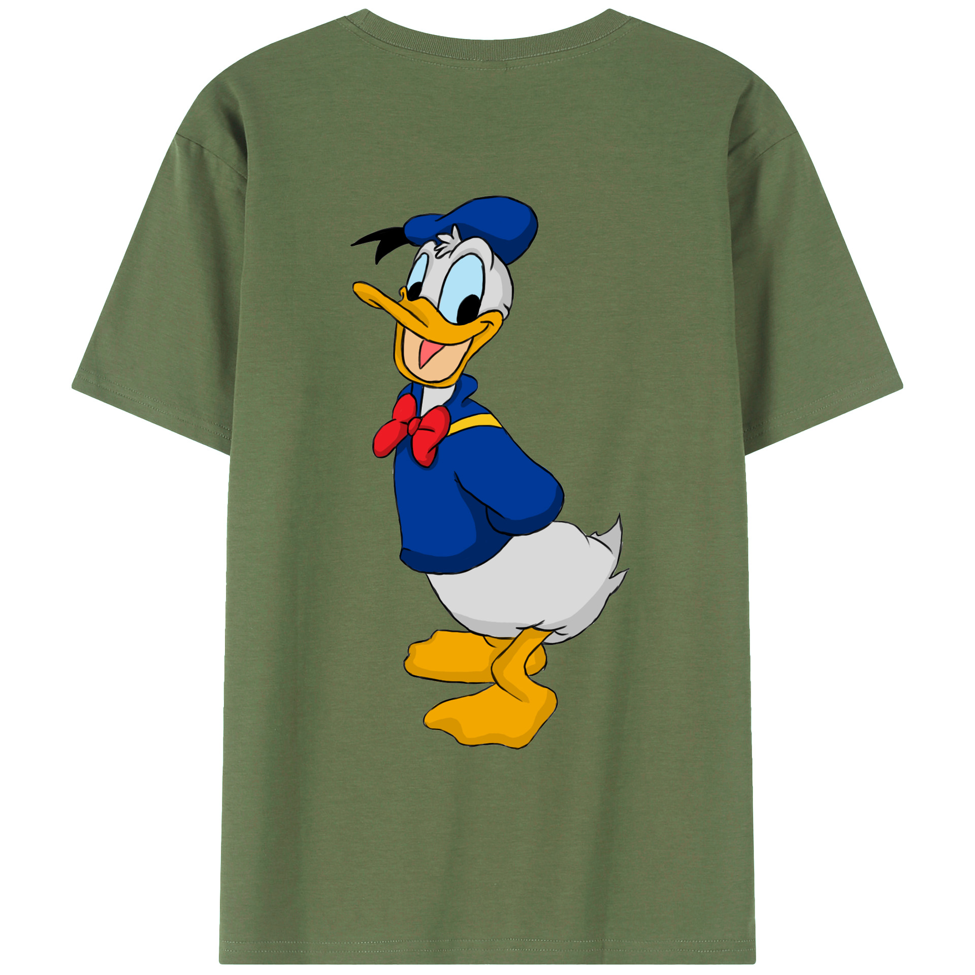 ミッキーマウス Mickey Mouse 綿100％ メンズ半袖Tシャツ（バックプリント） 通気性